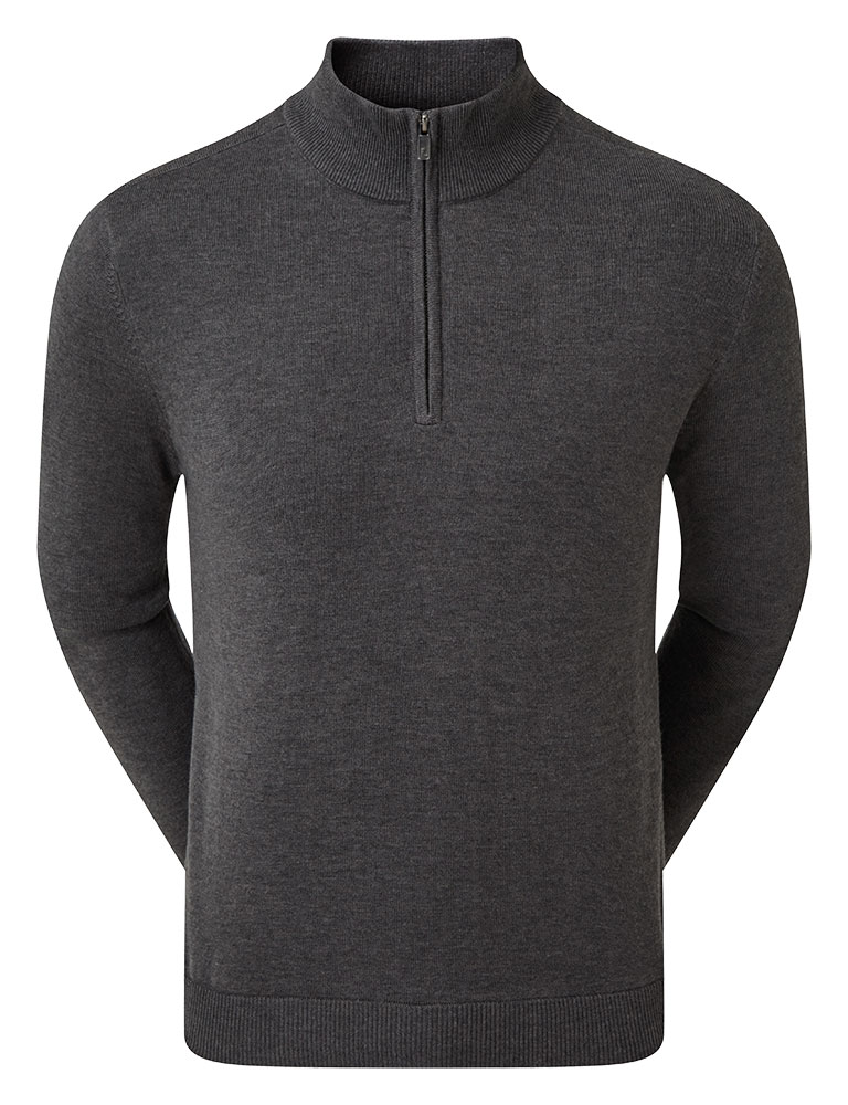 FootJoy Mens Wool Blend Half Zip Lined Pullover - Golfonline