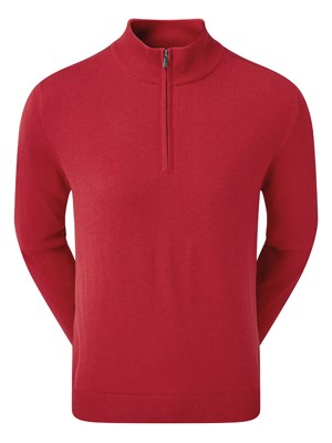FootJoy Mens Wool Blend Half Zip Lined Pullover