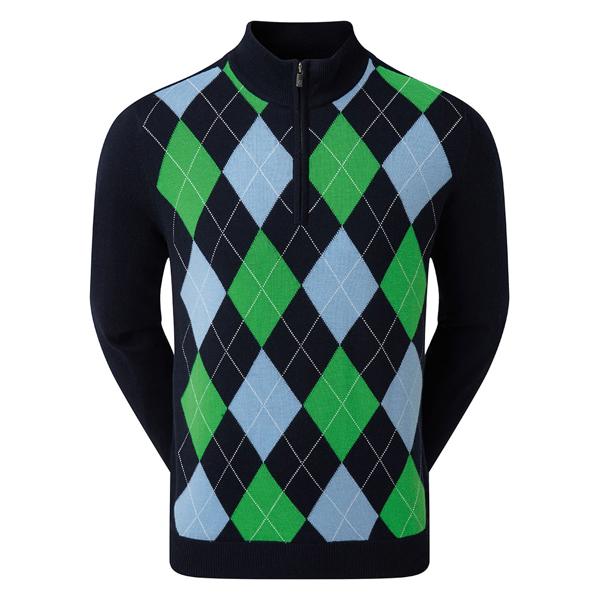 footjoy lambswool lined half zip sweater