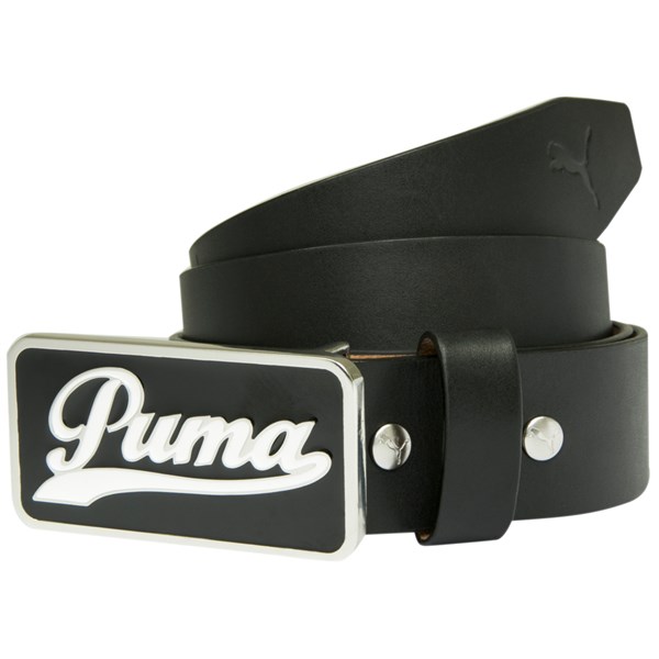 white puma golf belt