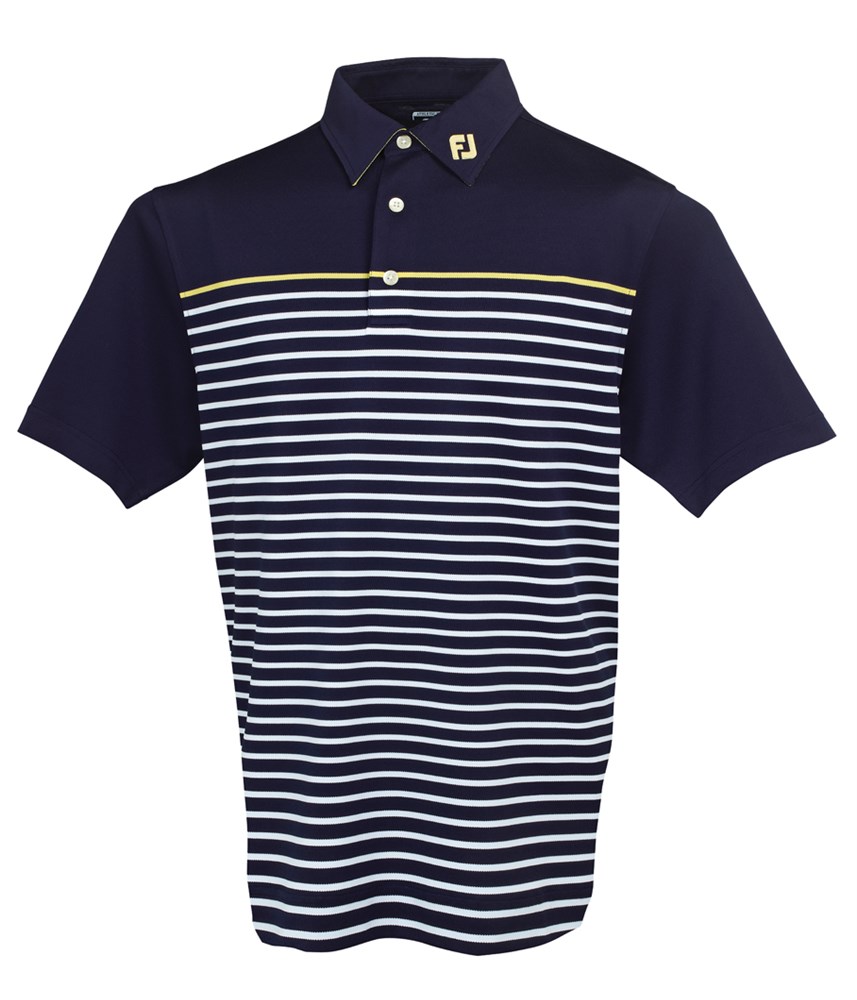 FootJoy Mens Stretch Pique Engineered Stripe Polo Shirt 2014