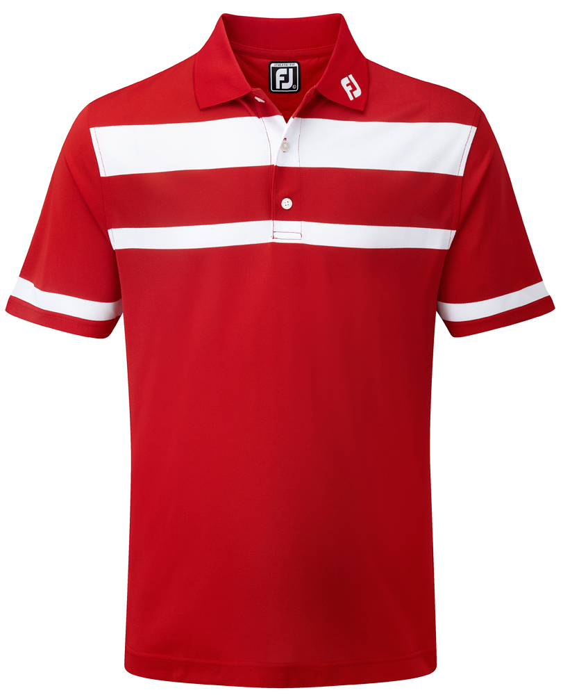 FootJoy Stretch Pique Engineered Stripe with Sleeve Stripe