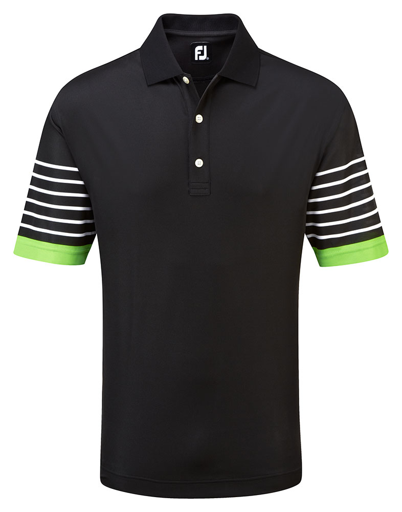 FootJoy Mens Smooth Pique with Sleeve Stripes Polo Shirt | GolfOnline