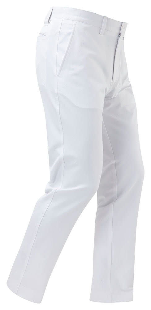 white slim fit golf pants