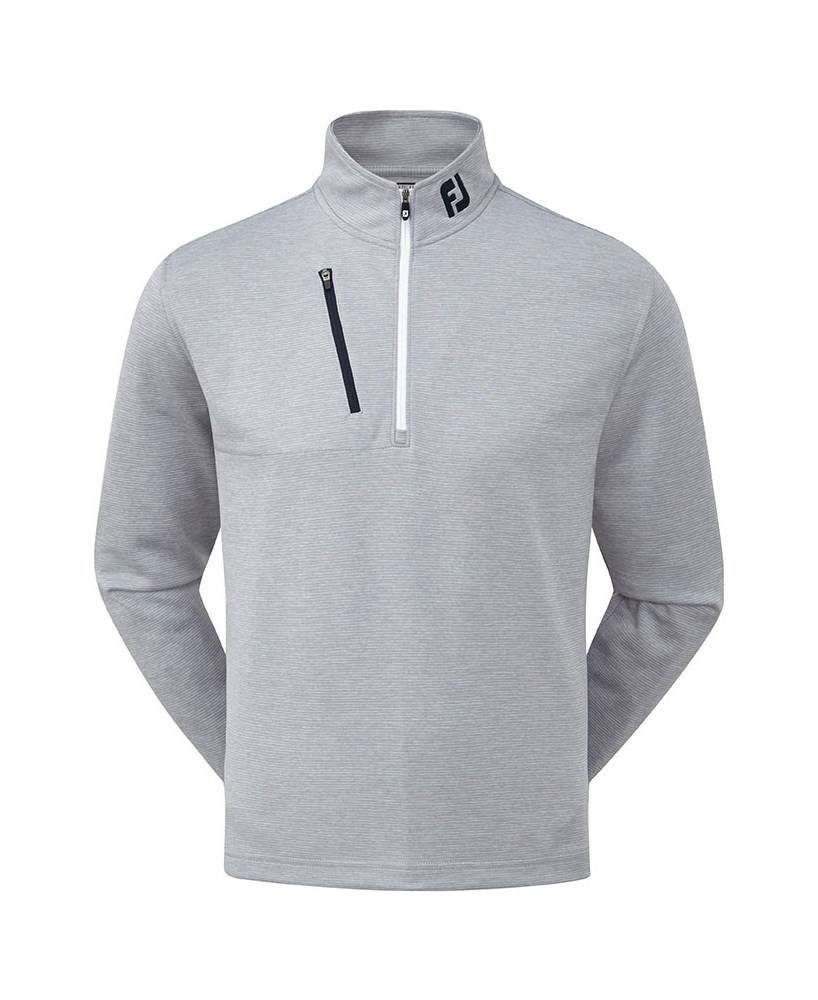 FootJoy Mens Heather Pinstripe Chill-Out Pullover - Golfonline