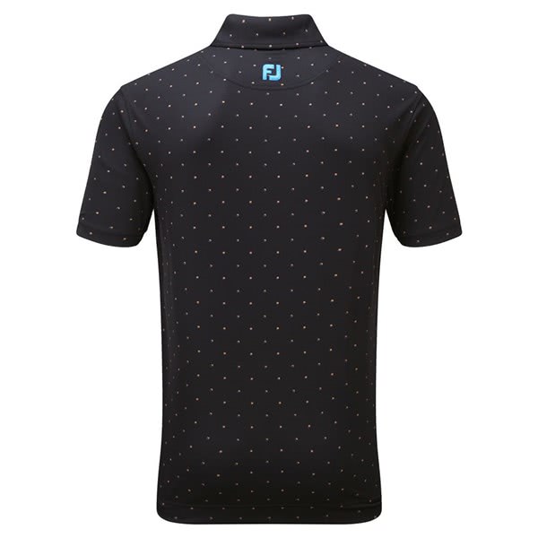FootJoy Mens Smooth Pique with Square Print Polo Shirt - Golfonline