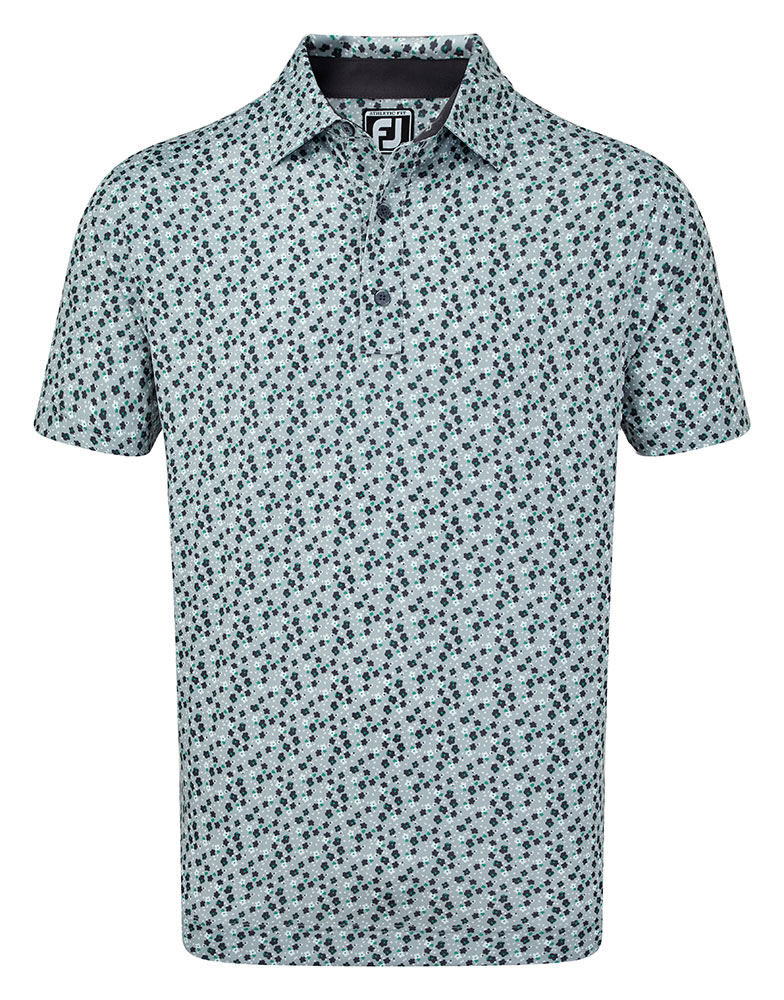 FootJoy Mens Lisle Flower Print Polo Shirt - Golfonline