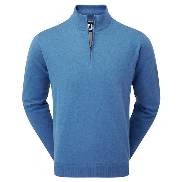 FootJoy Mens Lambswool Lined Half Zip Pullover | GolfOnline