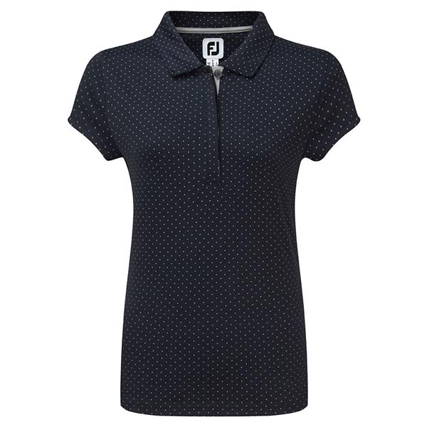 FootJoy Ladies Smooth Pique Pin Dot Print Polo Shirt - Golfonline