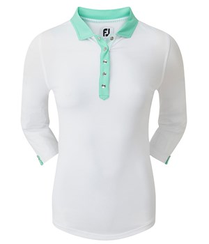 FootJoy Women's Spot Print Golf Polo Blue Jay 27494 - Carl's Golfland