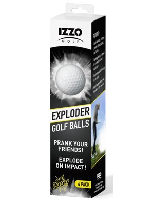 Izzo Exploding Prank Golf Balls - 4 Pack
