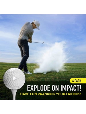 Izzo Exploding Prank Golf Balls - 4 Pack