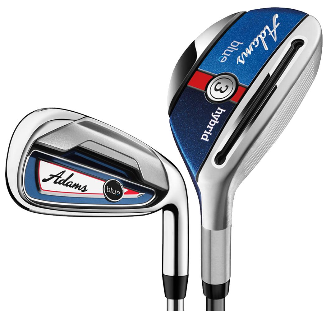 Adams Golf Blue Hybrid Combo Irons Set (Steel/Graphite)