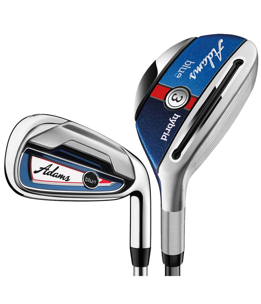 Adams Golf Blue Hybrid Combo Irons Set (Steel/Graphite)