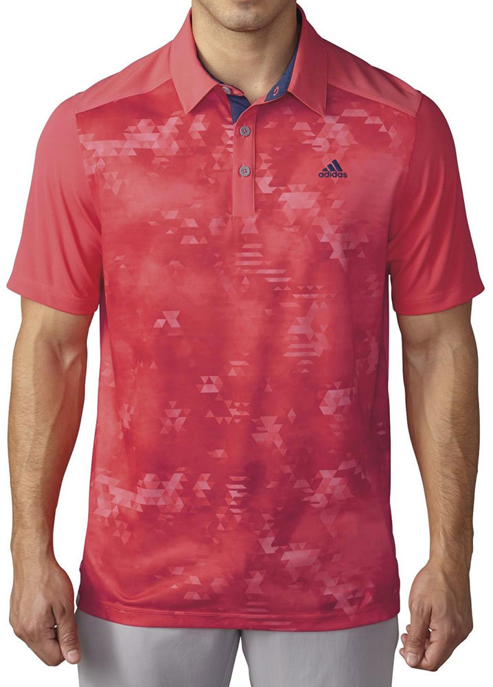 adidas Mens ClimaCool Geo Print Polo Shirt