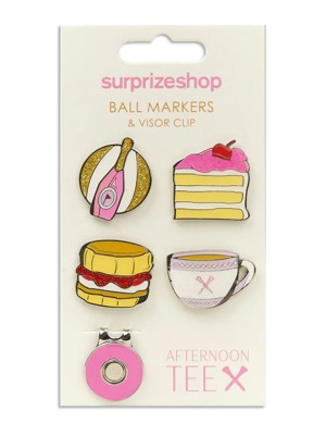 Ball Markers and Visor Clip Set (4+1)