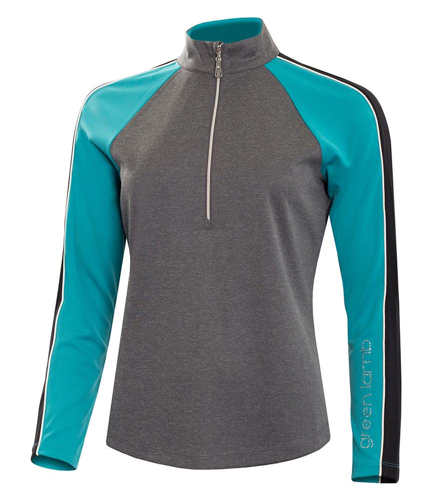 Green Lamb Ladies Lisa Raglan Sleeve Half Zip Top