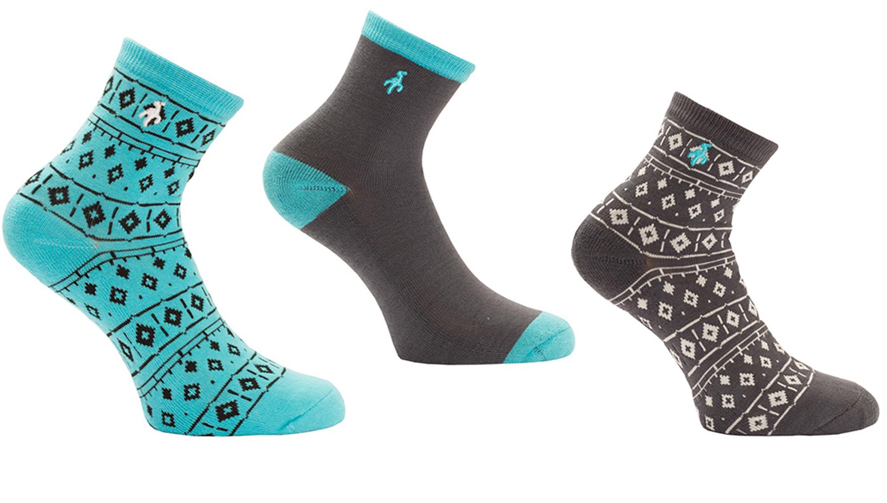 Green Lamb Ladies Hannah Patterned Socks (3 Pack)