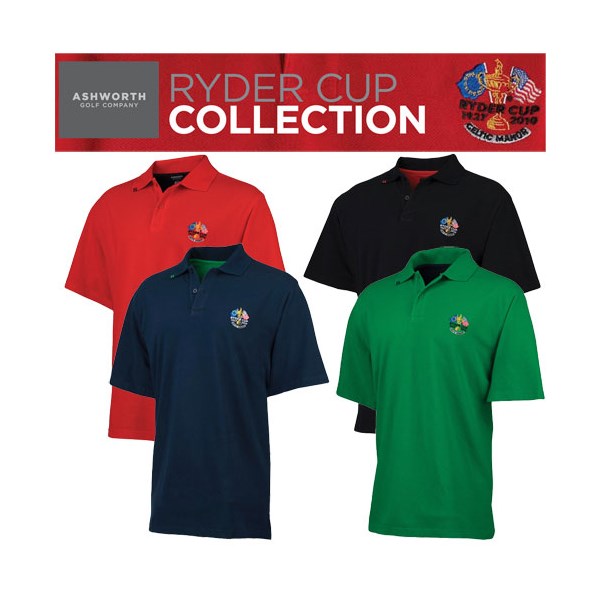 Ashworth Mens Ryder Cup  Edition Plain Pique Polo Shirt