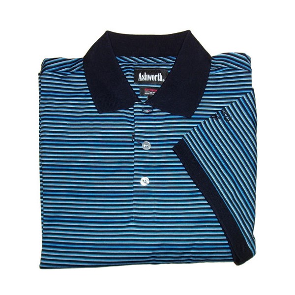 Ashworth Ez-Tech 60s Ripple Stripe Polo Shirt
