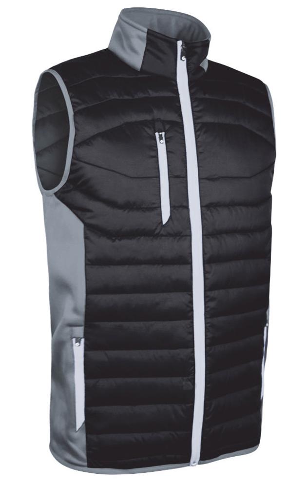 Sunderland Hommes Anton Full Zip Golf Gilet - Bleu/Noir/Blanc - S