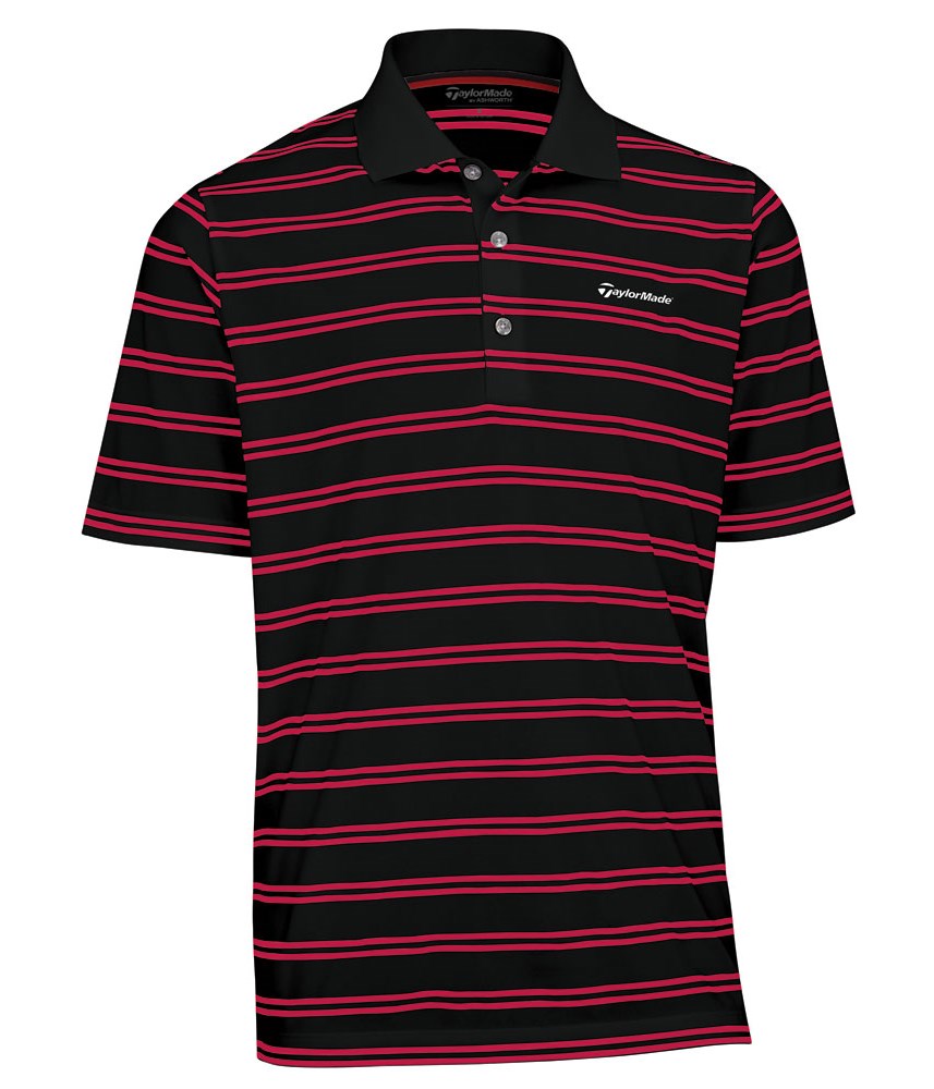 TaylorMade By Ashworth Pique Striped Polo - Golfonline