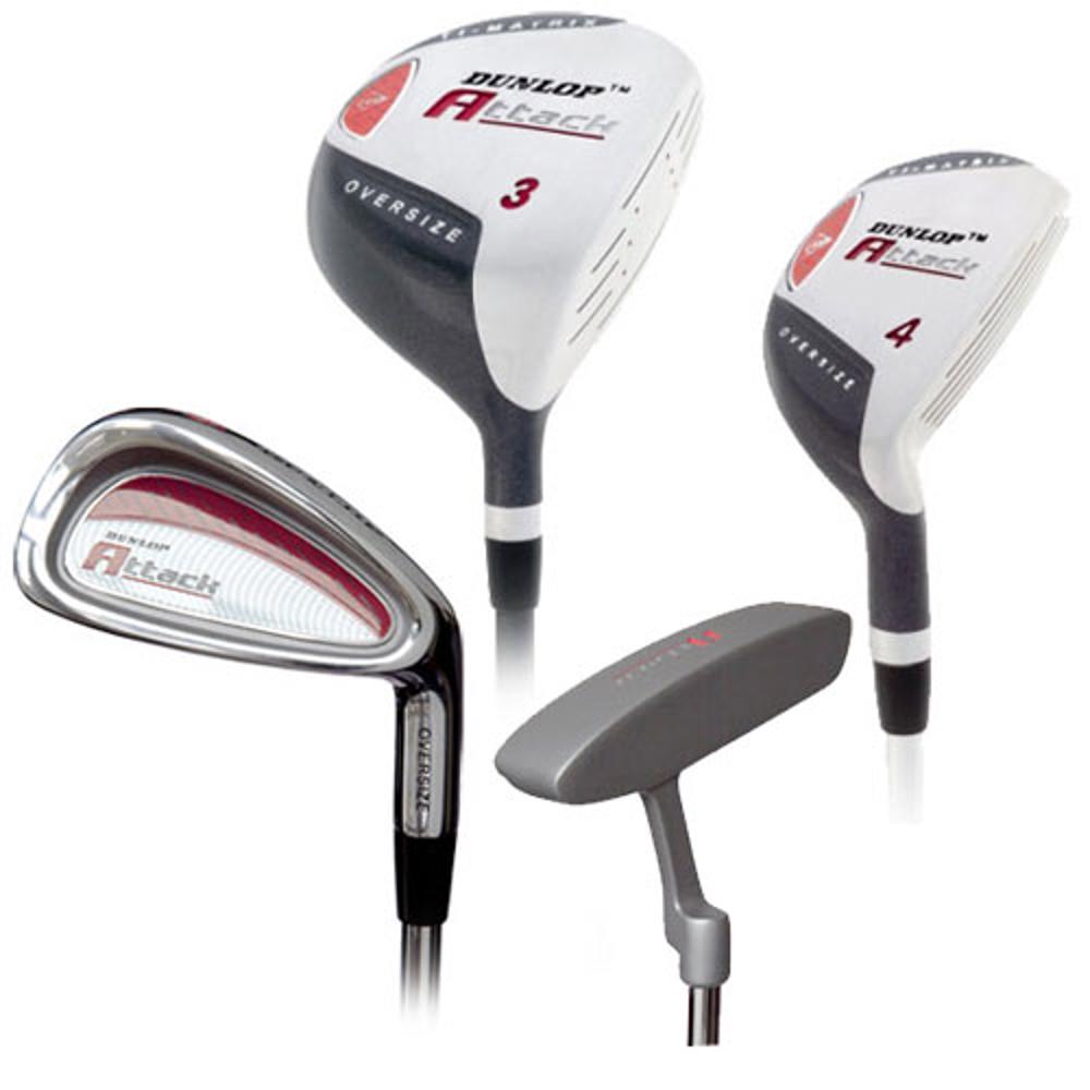 Dunlop Attack 10 Piece Golf Set Mens Steel / Graphite