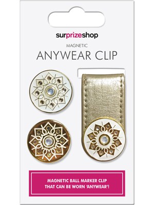 Crystal and Glitter Anywear Ball Marker Clips