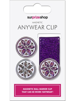 Crystal and Glitter Anywear Ball Marker Clips