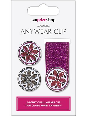 Crystal and Glitter Anywear Ball Marker Clips