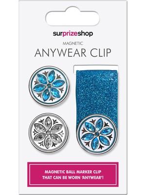 Crystal and Glitter Anywear Ball Marker Clips