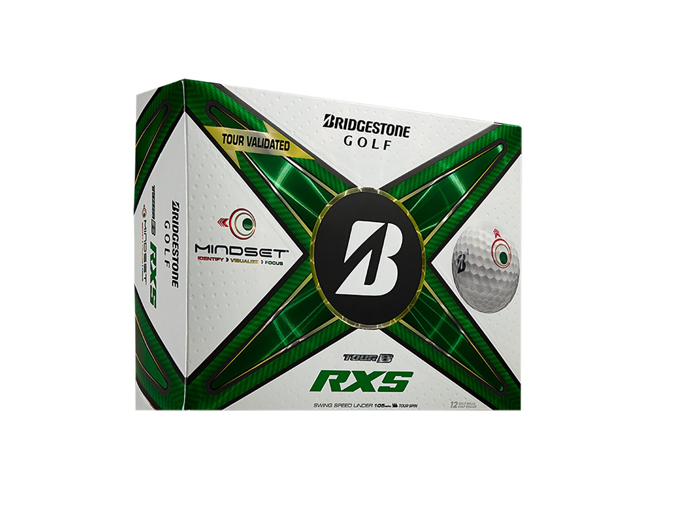 Bridgestone Tour B RXS Mindset White Golf Balls (12 Balls) 2024