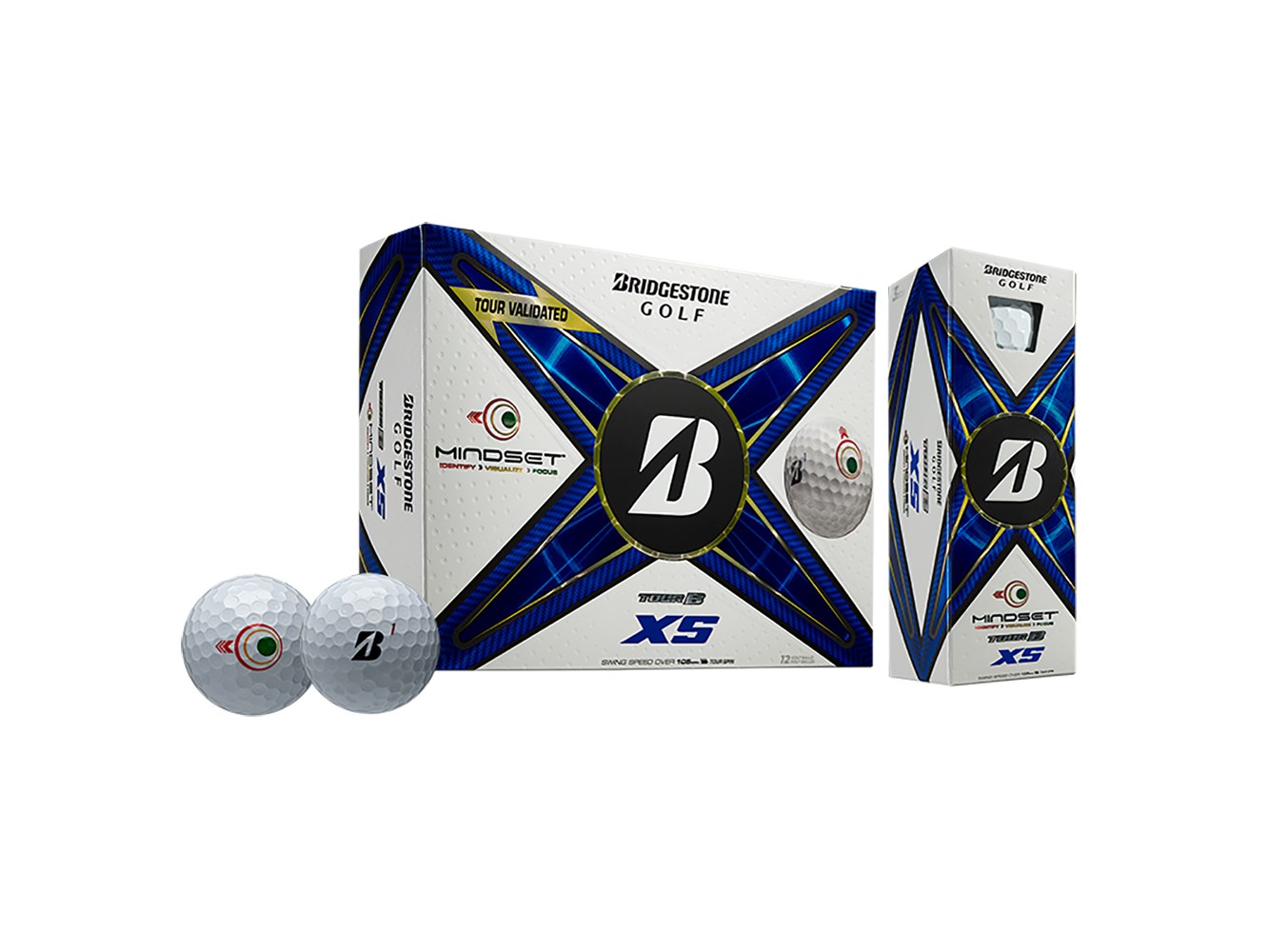 Bridgestone Tour B XS Mindset Golf Balls (12 Balls) 2024 - Golfonline