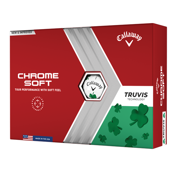 Limited Edition - Callaway Chrome Soft Truvis Shamrock Golf Balls (12 Balls)