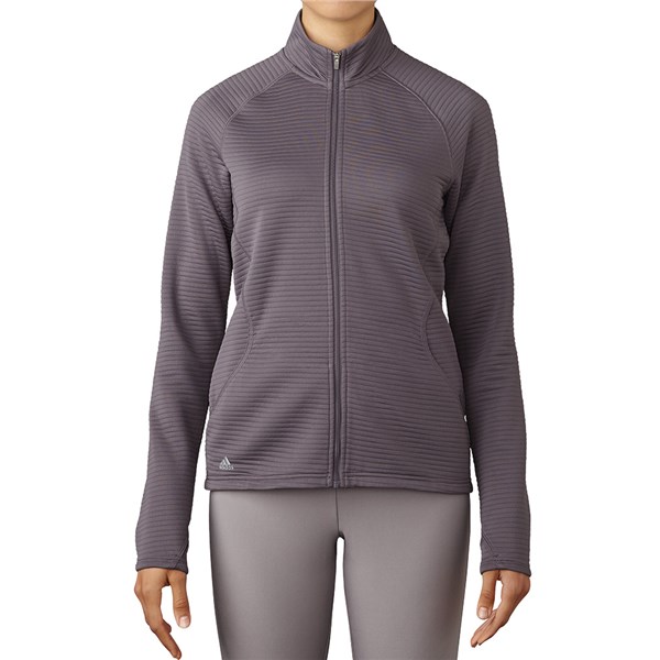 adidas Ladies Essentials 3 Stripes Full Zip Layering Top | GolfOnline