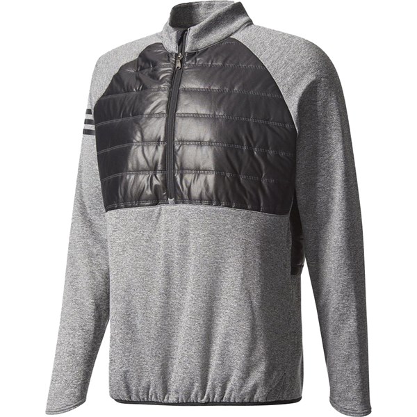adidas Mens ClimaHeat Quilted Half Zip Jacket