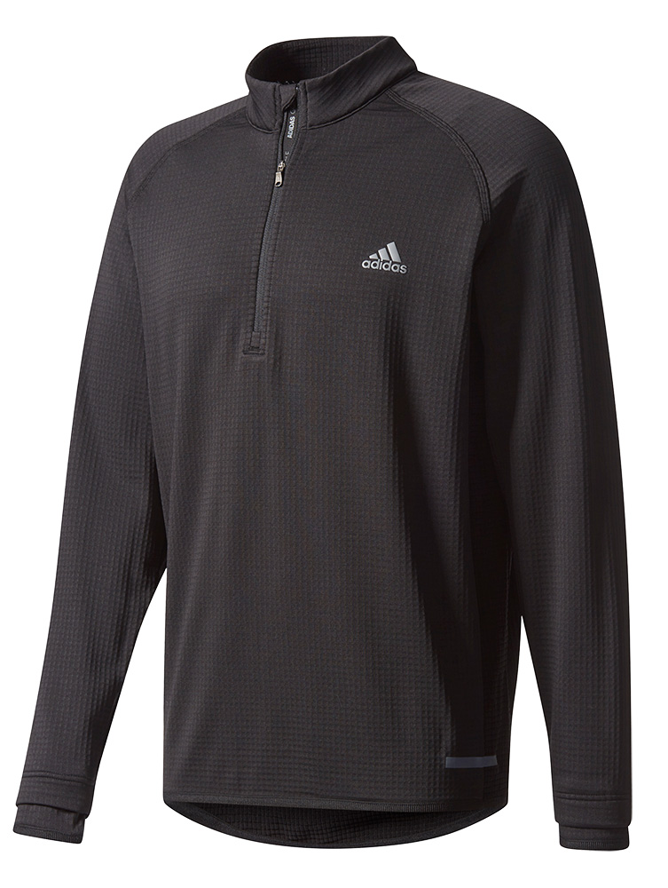 adidas Mens ClimaHeat Gridded Quarter Zip Pullover | GolfOnline