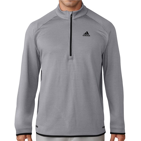 adidas Mens ClimaHeat Gridded Quarter Zip Pullover