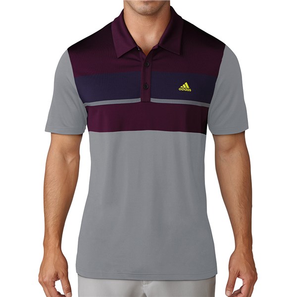 adidas Mens ClimaCool Chest Block Polo Shirt | GolfOnline