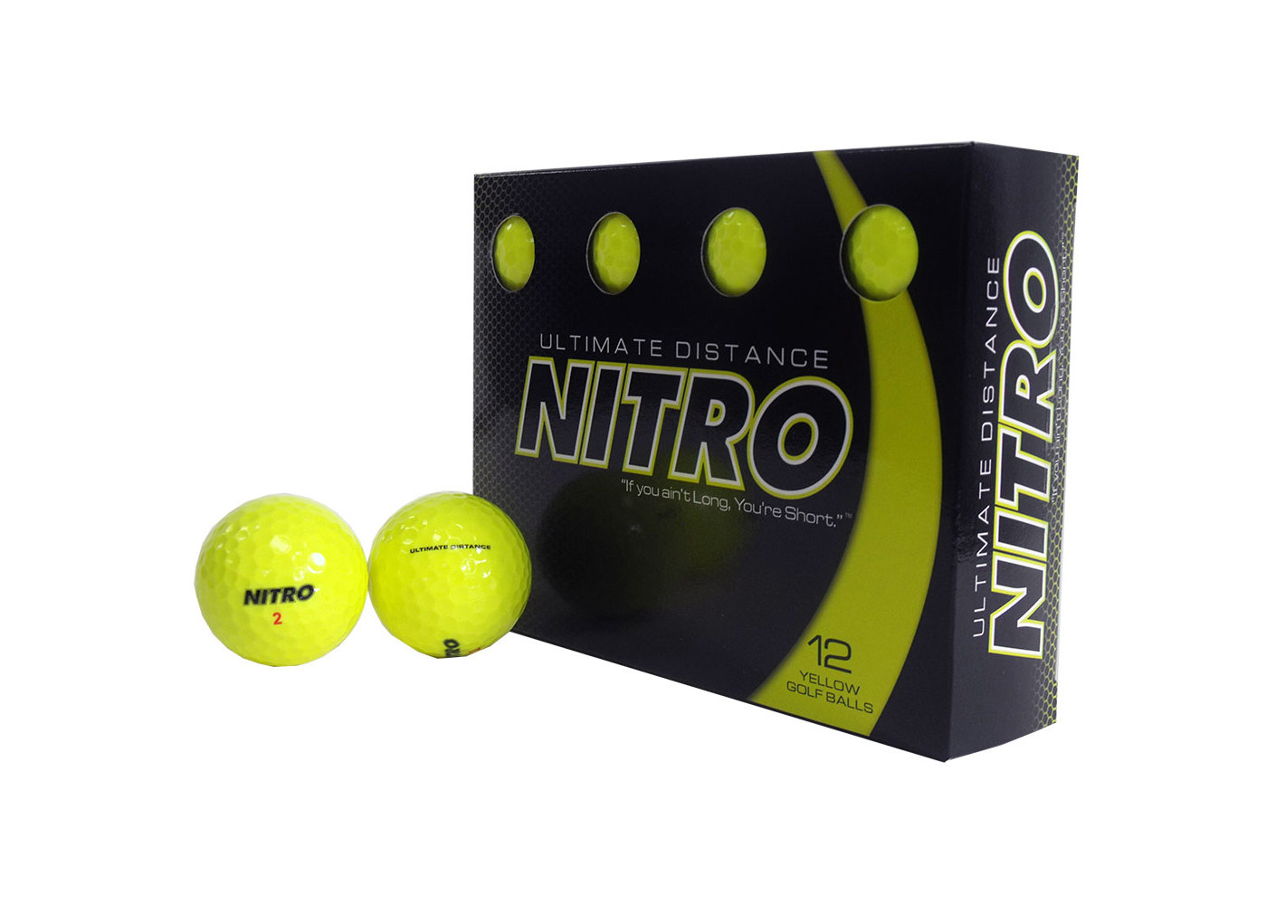 Nitro Ultimate Distance Yellow Golf Balls (12 Balls)