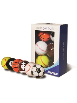 Novelty Sports Golf Balls (6 Balls)