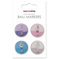 Hand Enamaled Golf Ball Marker Set