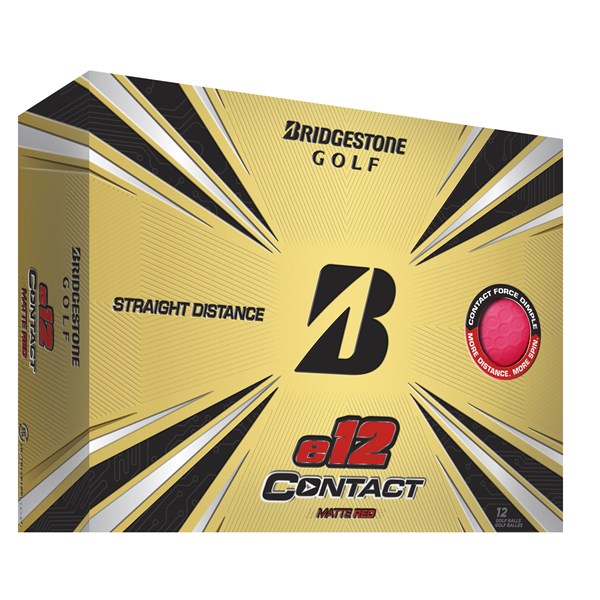 Bridgestone e12 Contact Matte Red Golf Balls (12 Balls)