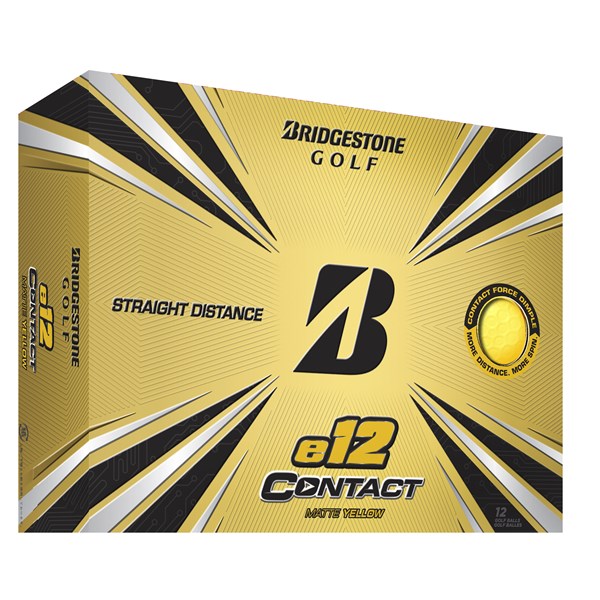 Bridgestone e12 Contact Matte Yellow Golf Balls (12 Balls)