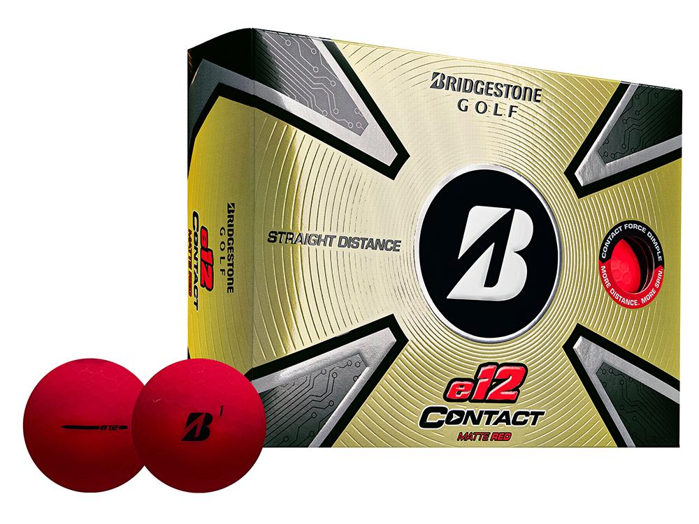 Bridgestone e12 Contact Matte Red Golf Balls (12 Balls)