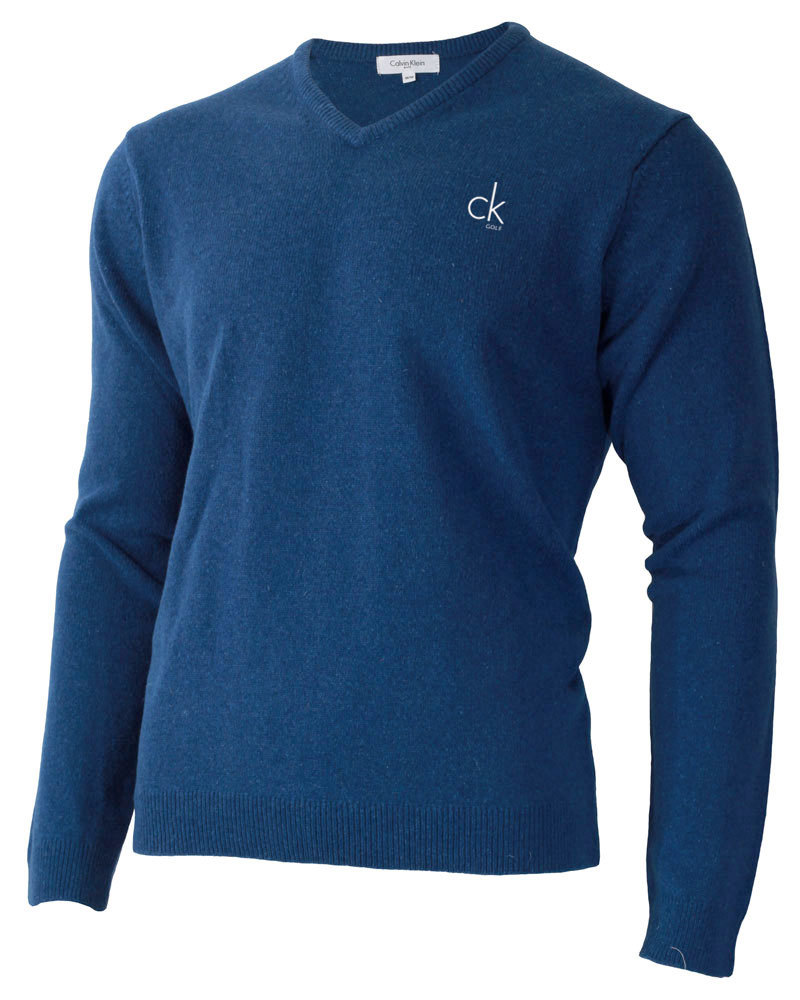 Calvin Klein Mens Super Wool VNeck Sweater
