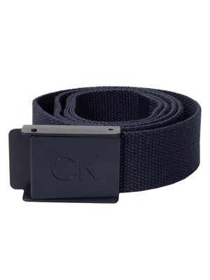 Calvin Klein Mens Monogram Buckle Belt - Platinum Collection
