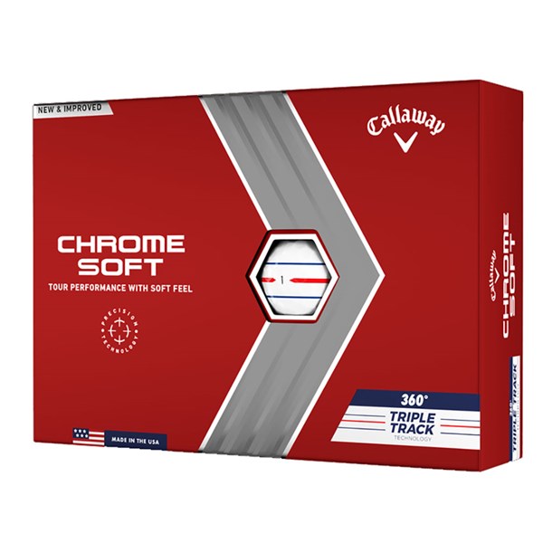 Limited Edition - Callaway Chrome Soft 360 Triple Track Golf Balls (12 Balls)