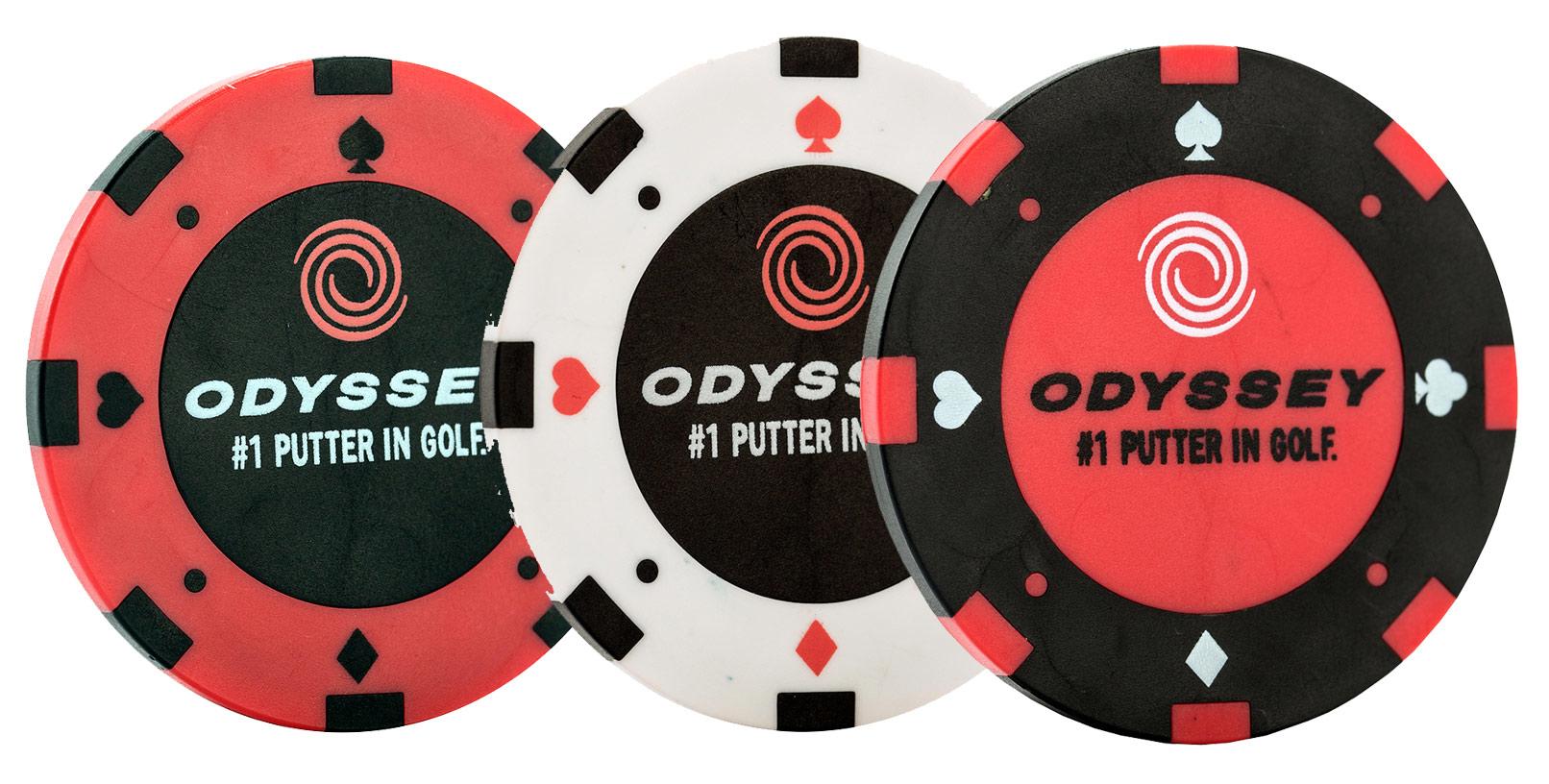 Odyssey Poker Chip Ball Markers (3 Pack)