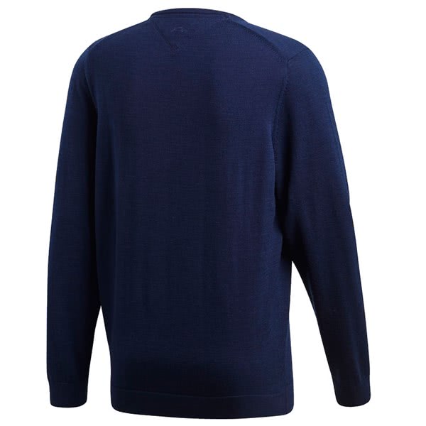 adidas Mens adiPure Merino Plaited Pima V-Neck Sweater - Golfonline